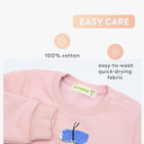 Pink Frilled Butterfly Sweatshirt | AIMAMA