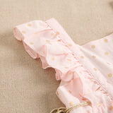Pink Baby Girl's Dress with Ruffle and Polka Dots: Rose - CapuletKids