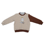 Brown Striped Owl Crewneck | AIMAMA
