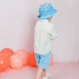 Beige Striped Button-Down Shirt | AIMAMA