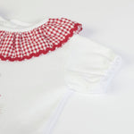 FS Baby Dress - White/red - CapuletKids