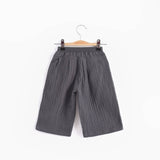 Grey Crepe Wide-Leg Pants | AIMAMA