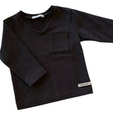 Black V-Neck Longsleeve | YELLOWSUB