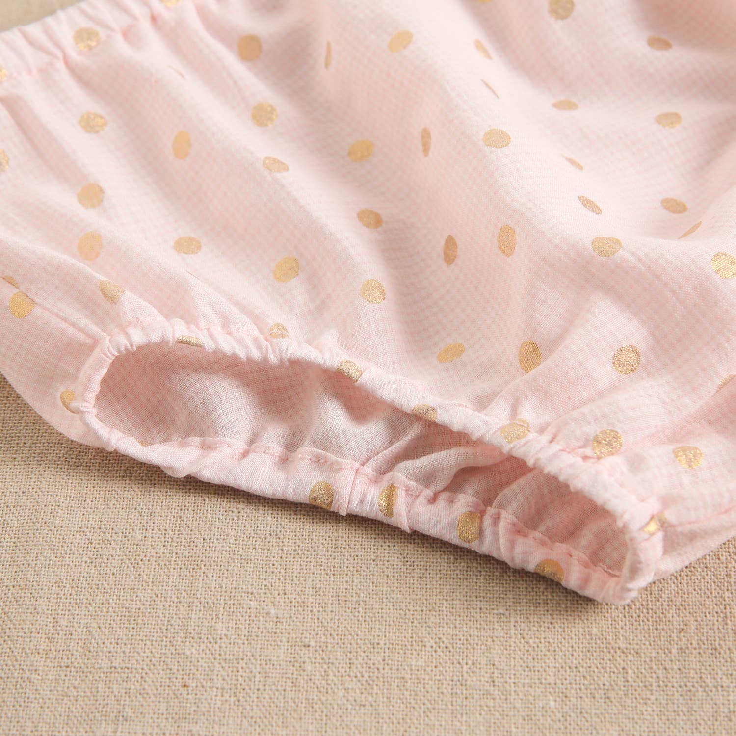 Pink Baby Girl's Dress with Ruffle and Polka Dots: Rose - CapuletKids