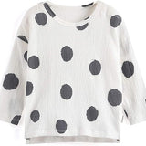 White Dotted Longsleeve | AIMAMA