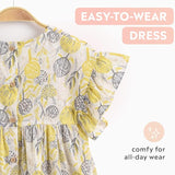Yellow & Grey Nature Print Blouse | AIMAMA