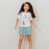 Blue-Grey Flowy Skort | AIMAMA