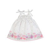 White Floral Print Dress, FS BABY
