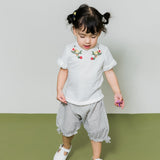 Grey Floral Print Shorts | AIMAMA