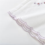 White Lavender Embroidered Shorts | AIMAMA