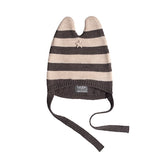 Knited Striped Ears Cap