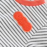 Striped Peachy Ruffle Dress | AIMAMA