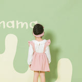 Corduroy Ruffle Sleeve Dress | AIMAMA
