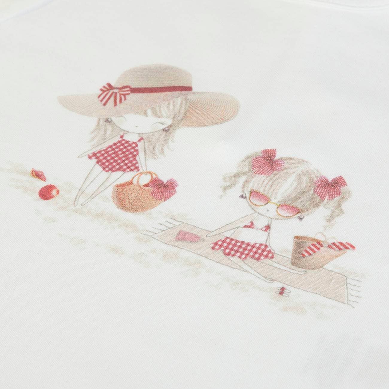 T-shirt + woven skirt - White/red - CapuletKids