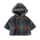 Check Hooded Coat with Furry Lining | TOCOTO VINTAGE