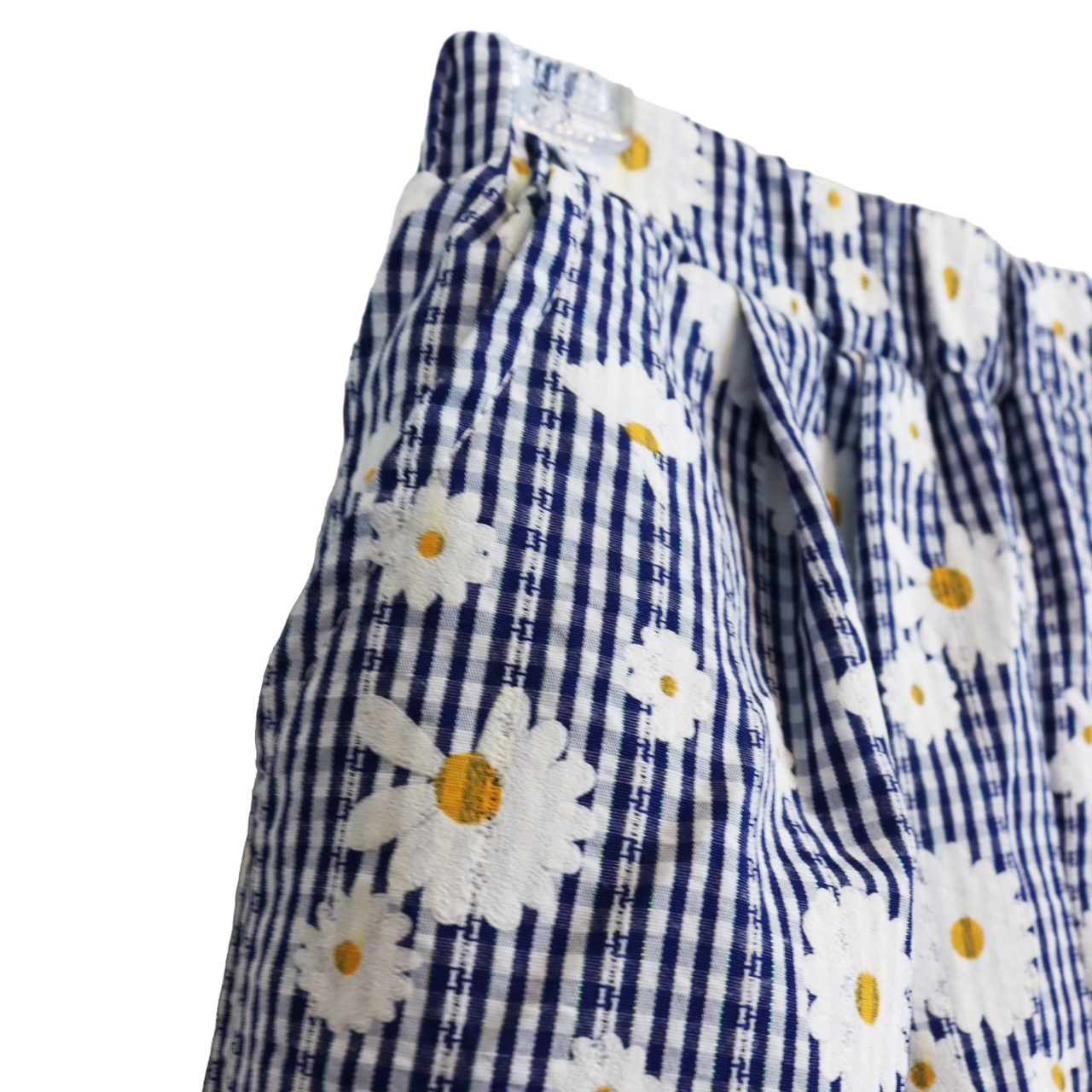 Floral Plaid Wide Pants BLUE - CapuletKids