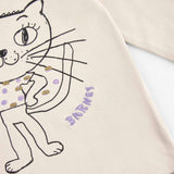 100% Cotton Long Sleeve Shirt with a Cat | NAADA - CapuletKids