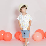 Denim Blue Rolled Shorts | AIMAMA