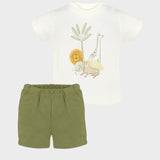 T-Shirt & Shorts Safari Green Set | MINHON