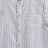 Gray Striped Short Sleeve | AIMAMA