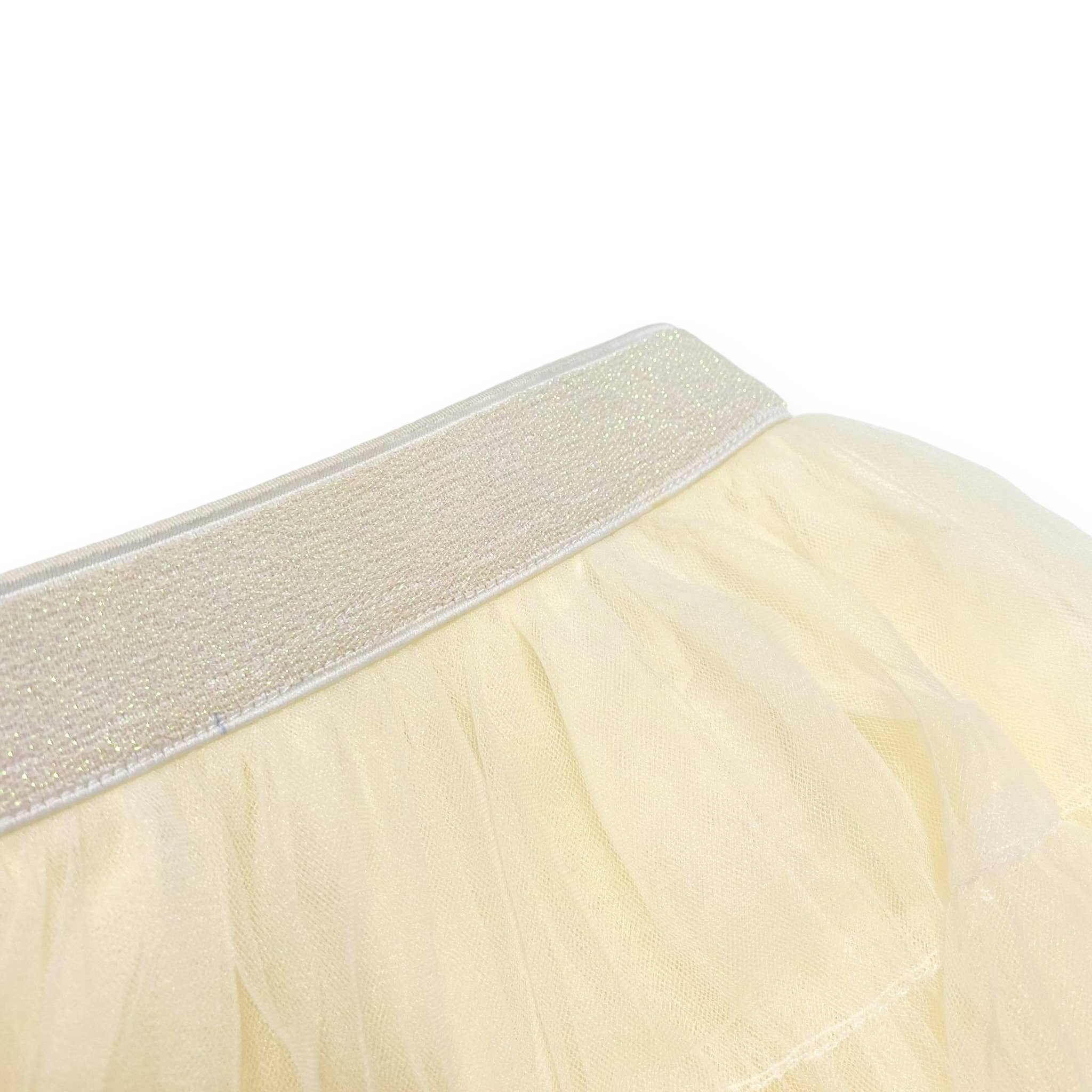Rainbow Trim Tutu: Cream - CapuletKids