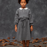 Double Fabric Dress with Lace Collar | TOCOTO VINTAGE