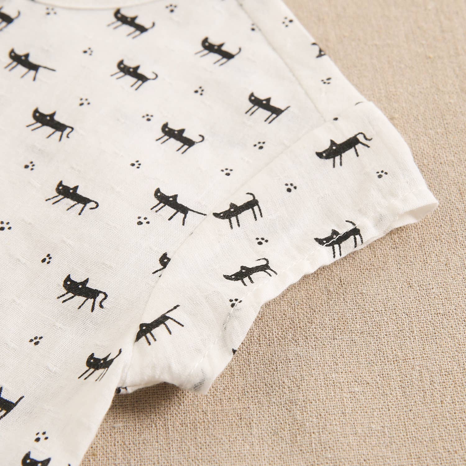 Baby Boy's Printed Shirt And Shorts Set: 12 Months / Black - CapuletKids
