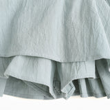 Blue-Grey Flowy Skort | AIMAMA