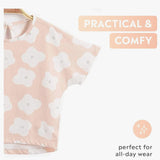 Light Pink Floral Print Tee | AIMAMA