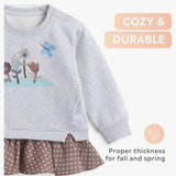 Gray Butterfly & Flowers Sweatshirt | AIMAMA