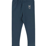 Soft Gallery Petroleum Blue Leggings with White Owl Design