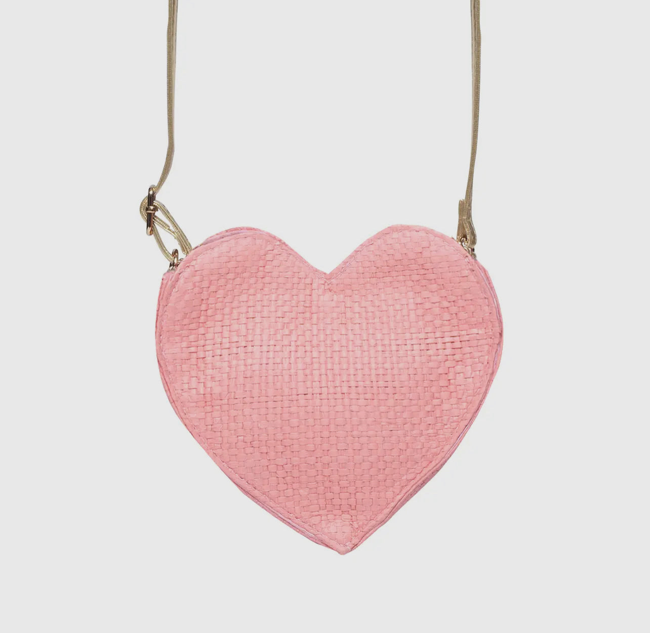 Pink heart-shaped basket bag for girls