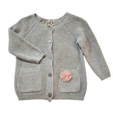 Flower Knitted Button-Down Cardigan | AIMAMA