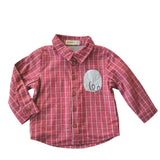 Red Checkered Button-Down Shirt | AIMAMA