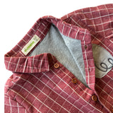 Red Checkered Button-Down Shirt | AIMAMA