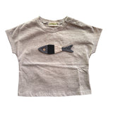 3-D Fish Embroidered Tee | AIMAMA