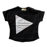 Black Triangle Embroidered Tee | AIMAMA