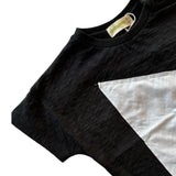 Black Triangle Embroidered Tee | AIMAMA