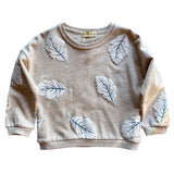 Fall Leaves Embroidered Crewneck | AIMAMA