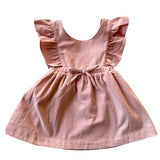 Corduroy Ruffle Sleeve Dress | AIMAMA