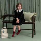 Velvet Ruffle Ankle Socks | ZUBII