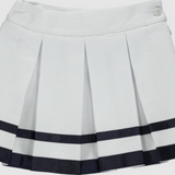 Pique Fabric Skirt with Pattern and Ribbon | PICCOLA SPERANZA