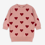 Knitted Dress in Pink | Long Sweatshirt for Girls