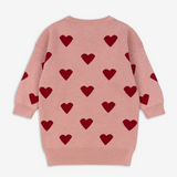 Knitted Dress in Pink | Long Sweatshirt for Girls