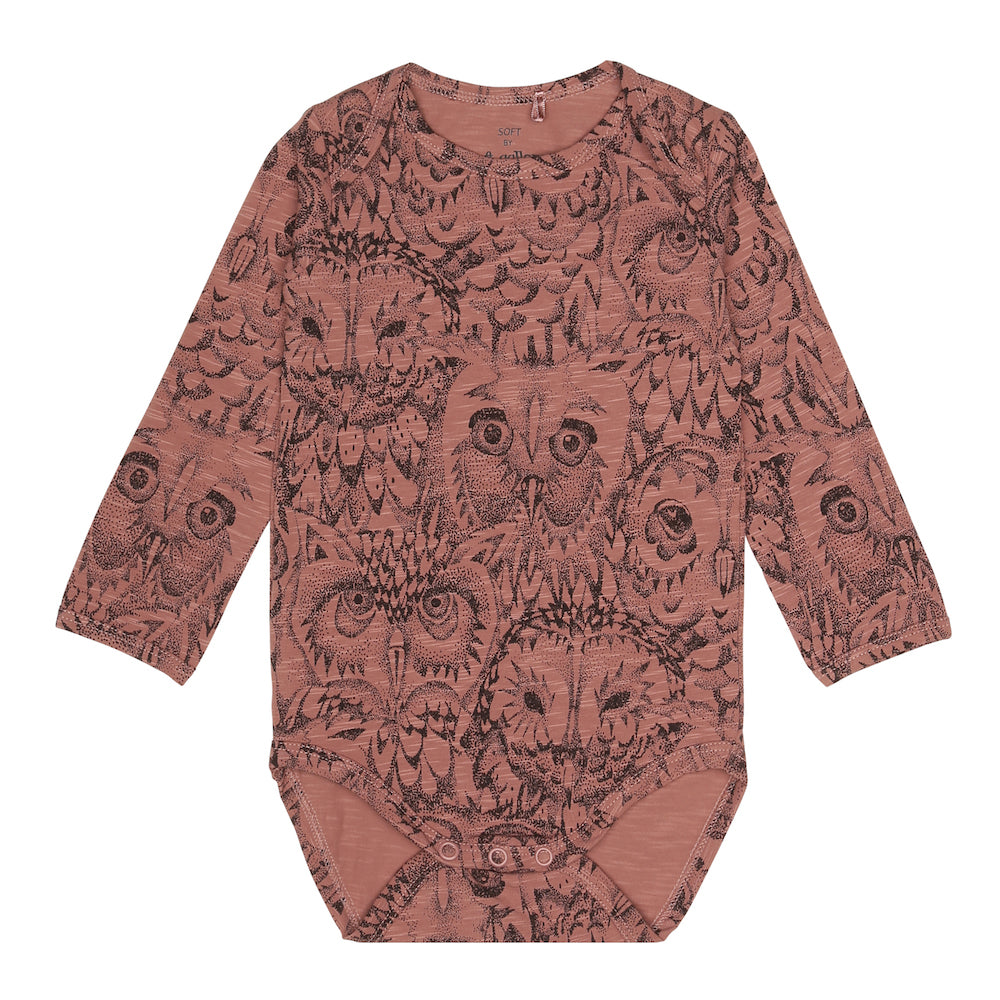 Organic Cotton Bodysuit "Owl" | Soft Gallery - CapuletKids