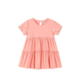 Peachy Pink Ruffle Dress | AIMAMA