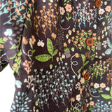 Brown Floral Print Blouse | AIMAMA