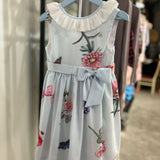 Sleeveless Chiffon Dress with Collar | PICCOLA SPERANZA