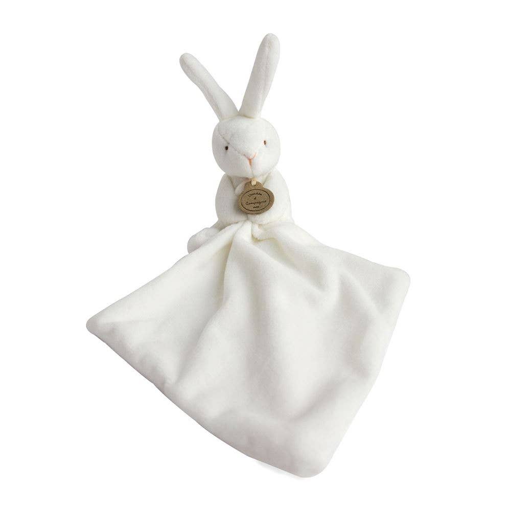 White bunny security blanket by Doudou et Compagnie