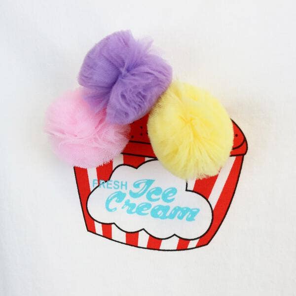 100% Cotton T-shirt with Pom Pom Tee | DOE A DEAR - CapuletKids